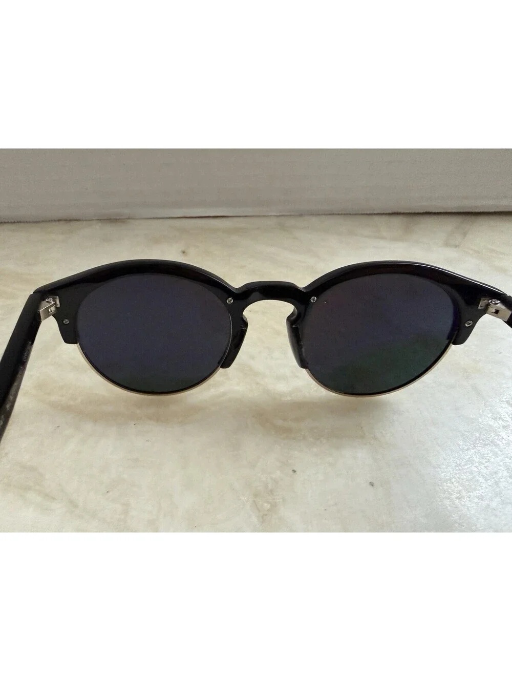 Barton Perreira Griffin Sunglasses Black Gold Made in Japan Round Handcrafted